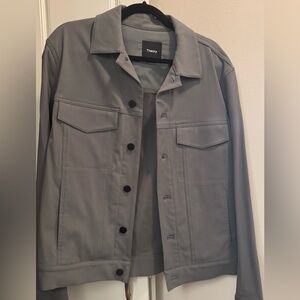 Theory Men's Green-Gray Shirt Jacket